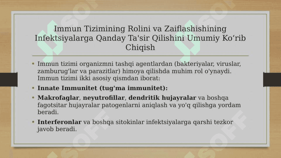 Immuntanqisliklarda opportunistik infeksiyalar kelib chiqishining molekulyar mexanizmi 6