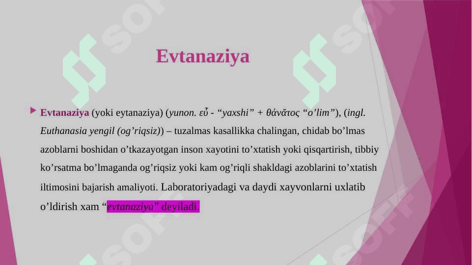 Evtanaziya muammolari 2