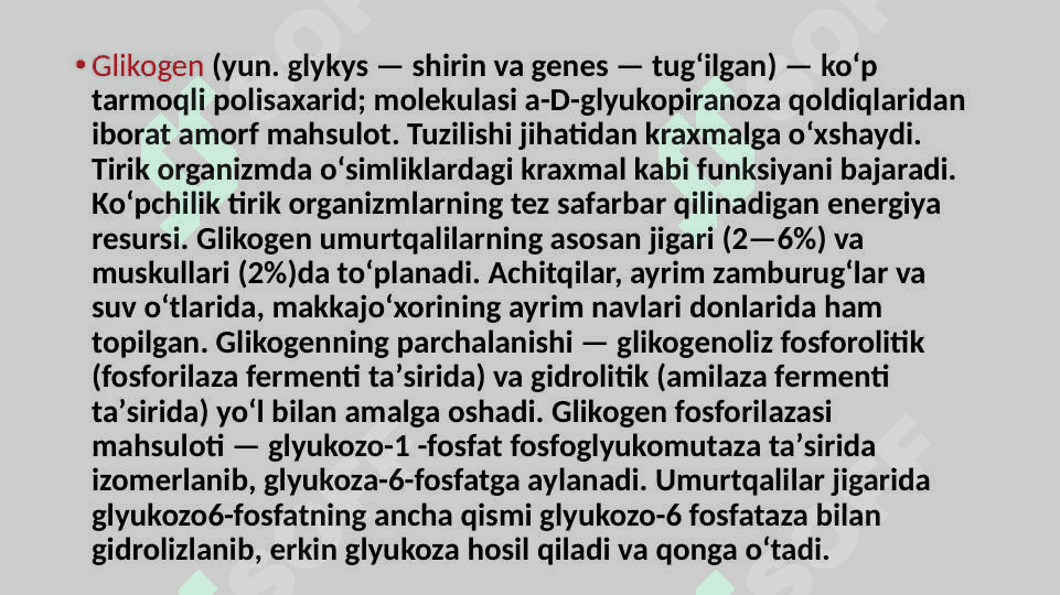GLIKOGEN KASALLIKLARI 2