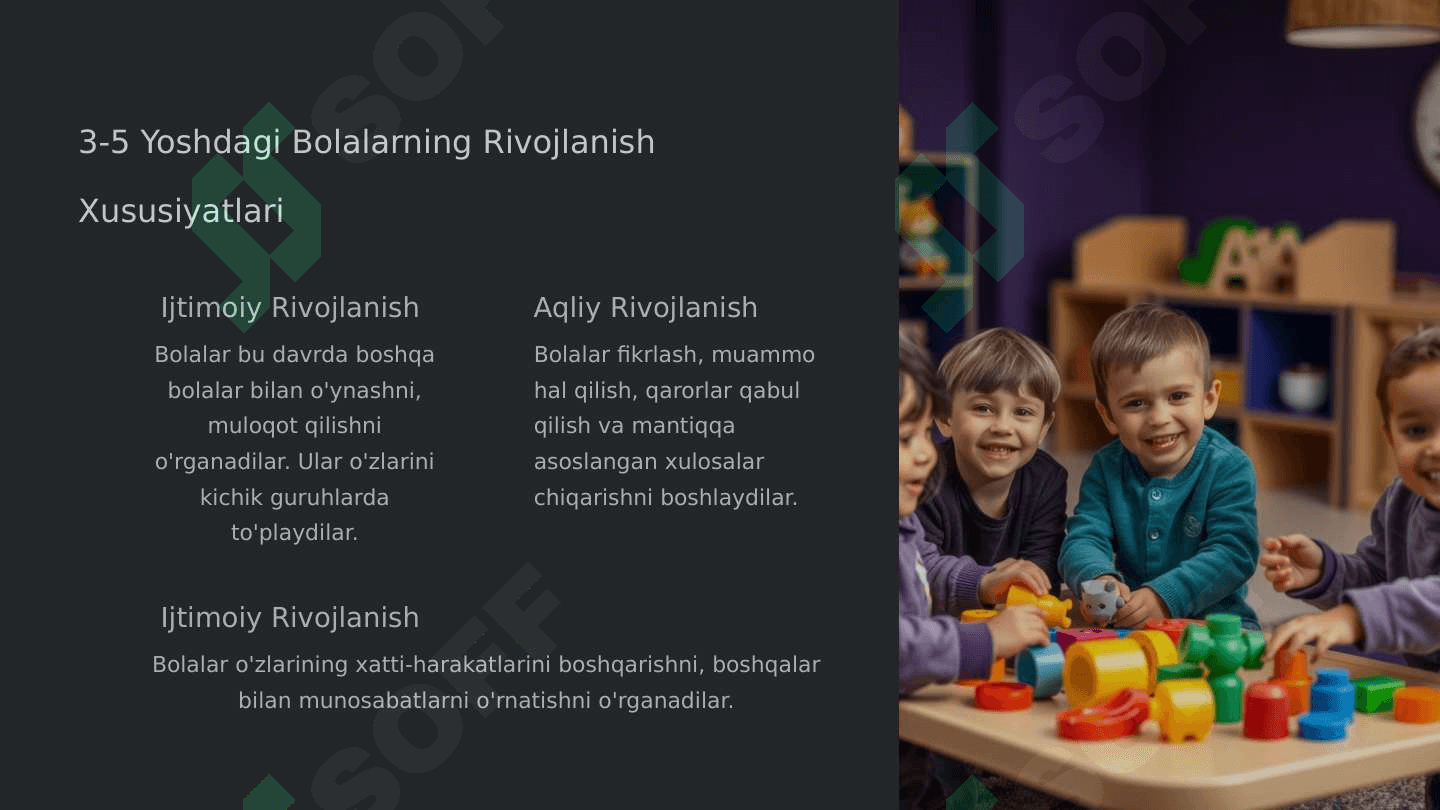 Maktabgacha Ta'lim: Yosh Davrlarining O'ziga Xos Xususiyatlari 3