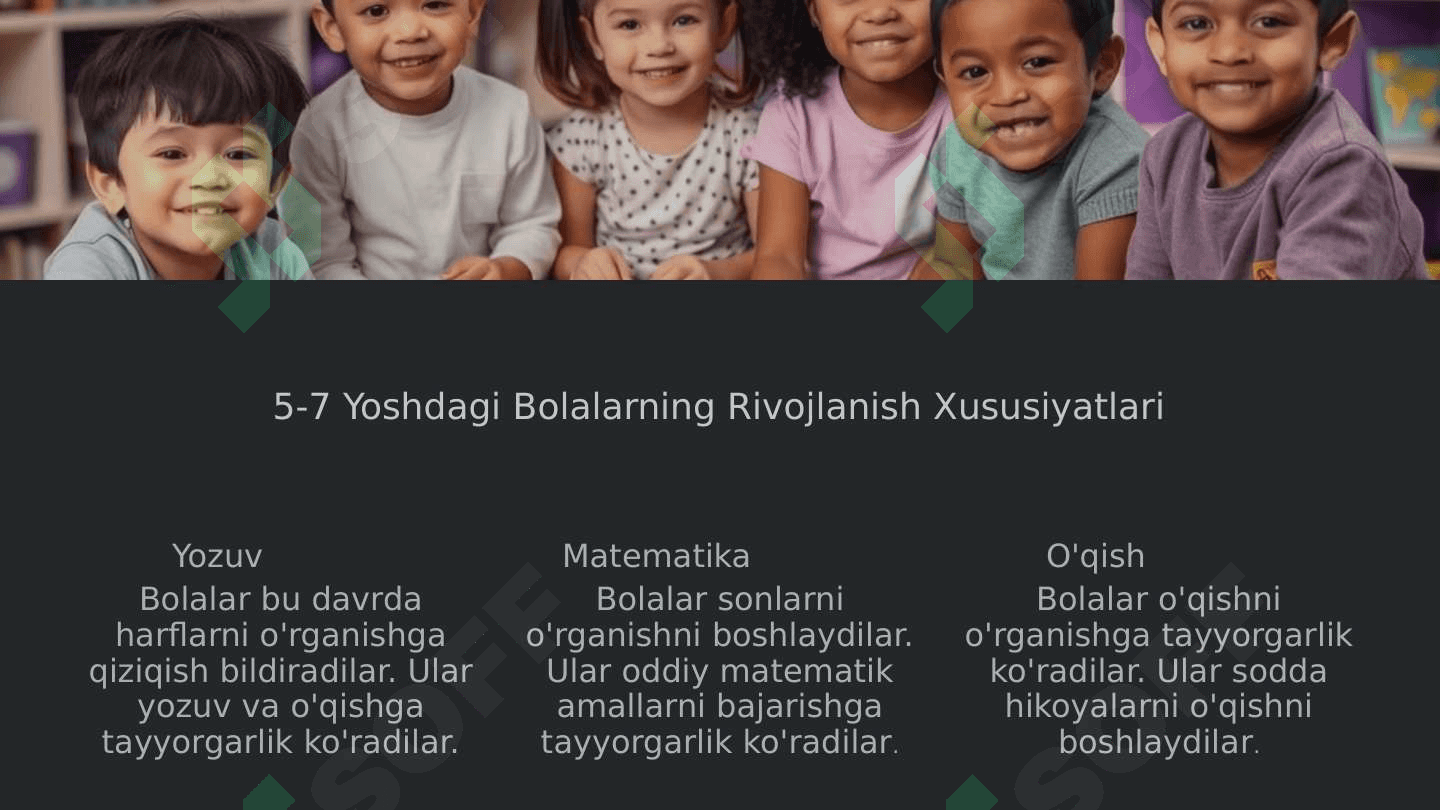 Maktabgacha Ta'lim: Yosh Davrlarining O'ziga Xos Xususiyatlari 4