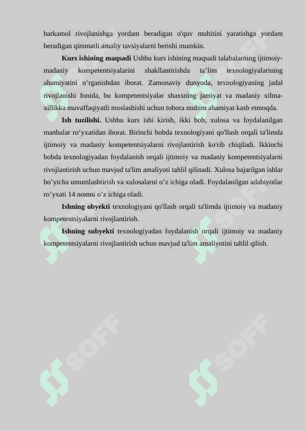 O'quvchilarning ijtimoy -madaniy kompetentsiyalarini  rivojlantirishda ta'lim texnologiyalarini ahamiyati 4