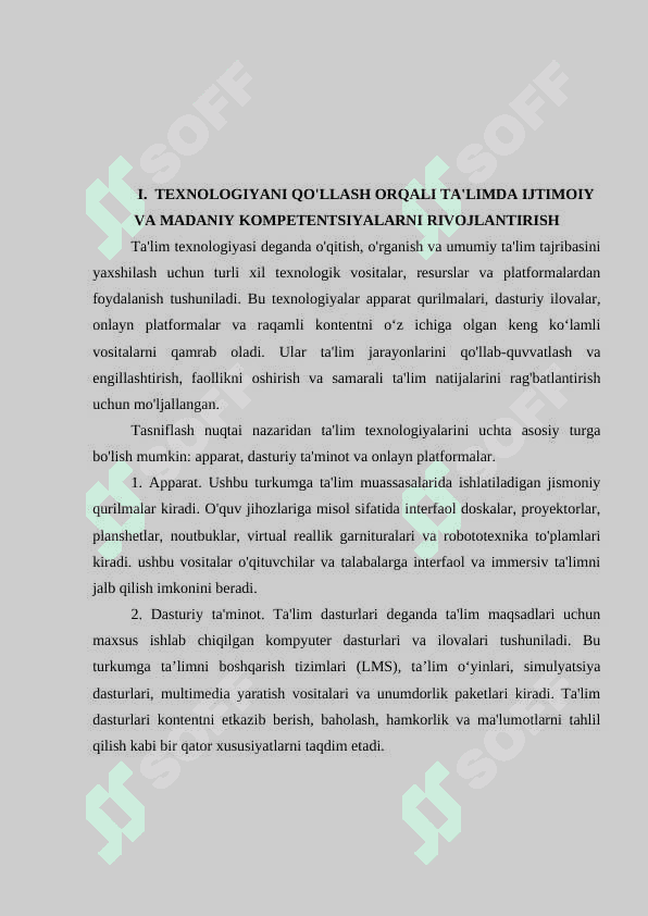 O'quvchilarning ijtimoy -madaniy kompetentsiyalarini  rivojlantirishda ta'lim texnologiyalarini ahamiyati 5