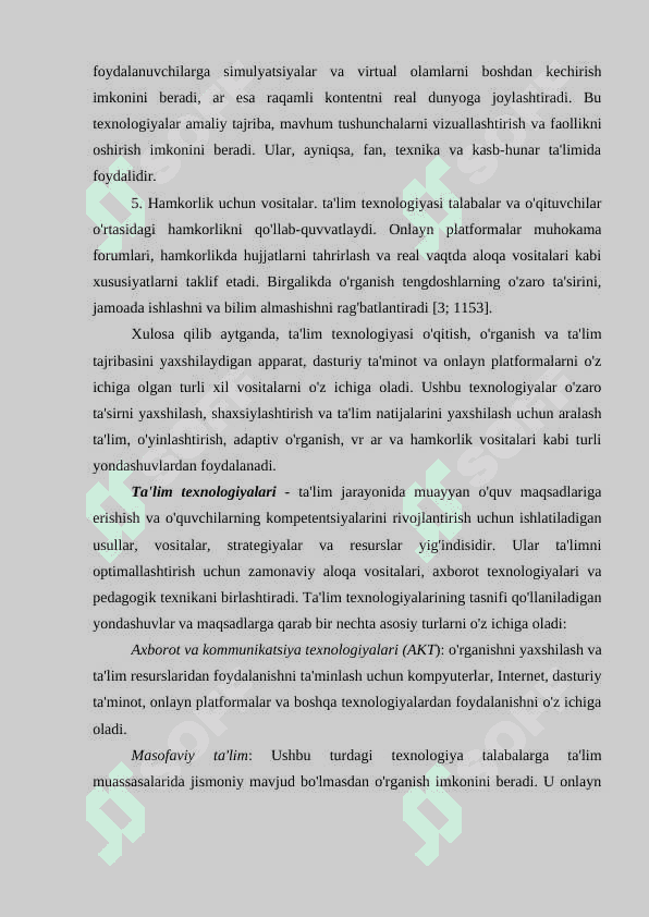 O'quvchilarning ijtimoy -madaniy kompetentsiyalarini  rivojlantirishda ta'lim texnologiyalarini ahamiyati 7
