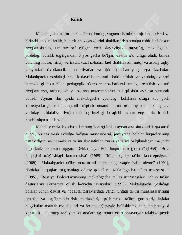 Maktabgacha ta’lim va tarbiyani boshqarishning zamonaviy uslublarini ishlab chiqish va joriy etish 3