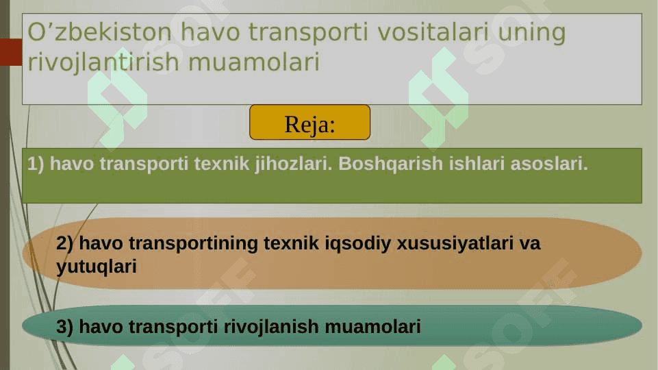 O’zbekiston havo transporti vositalari uning rivojlantirish muamolari 2