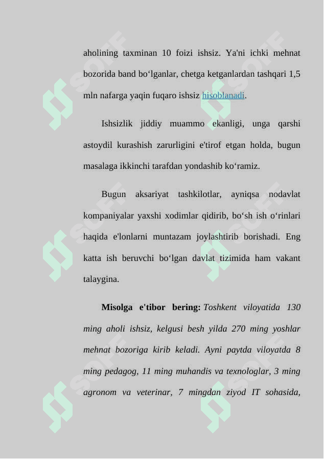 Farg’ona aholi ishsizligi EKONOMETRIKA 4