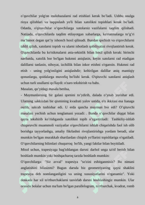 Matematika darslarida muommoli ta’lim 6