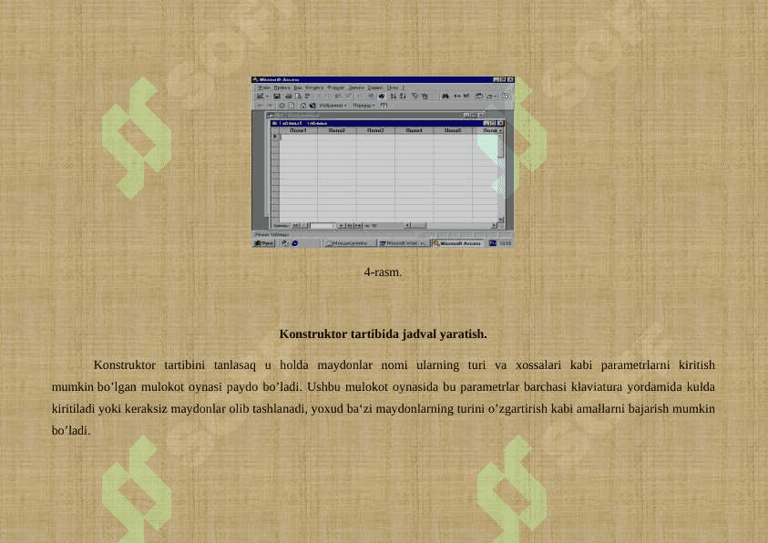 MS Access imkoniyatlari 8