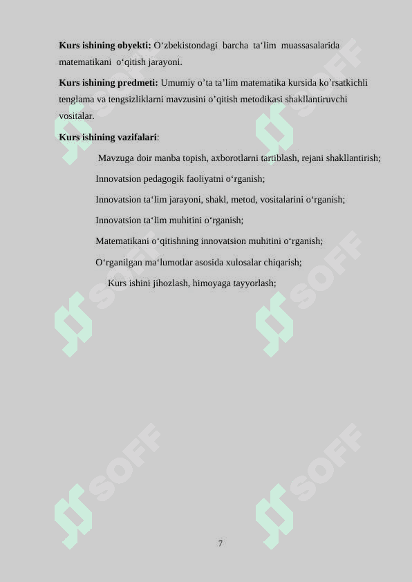 To’plam. To’plar ustida amallar 7