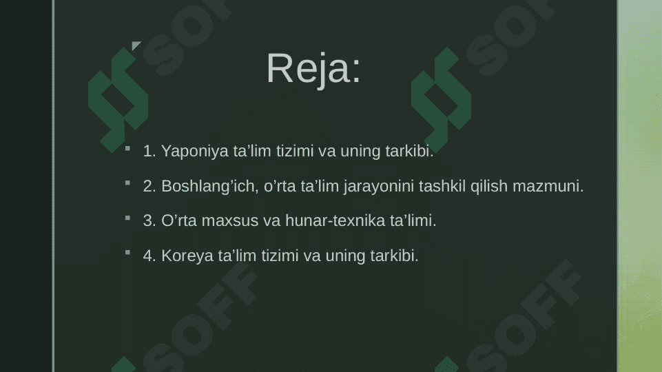 Osiyo mamlakatlarida ta’lim-tarbiya jarayonining o’ziga xos xususiyatlari 2