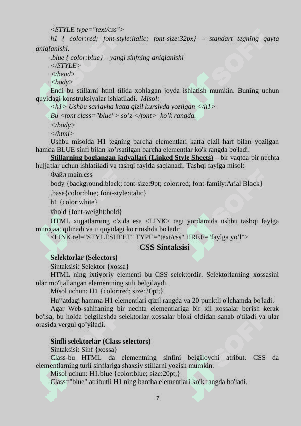 Web sahifa yaratish va unda ma’lumotlar bazasini yaratish. Temir yo’l syuk stansiyasi misolida. 7