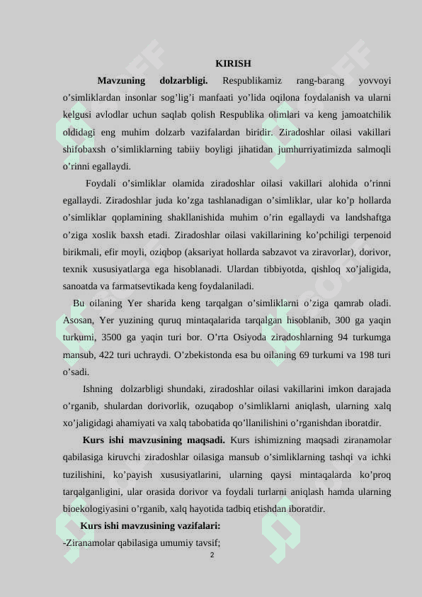 ZIRADOSHLAR  (APIACEAE)  OILASI 2