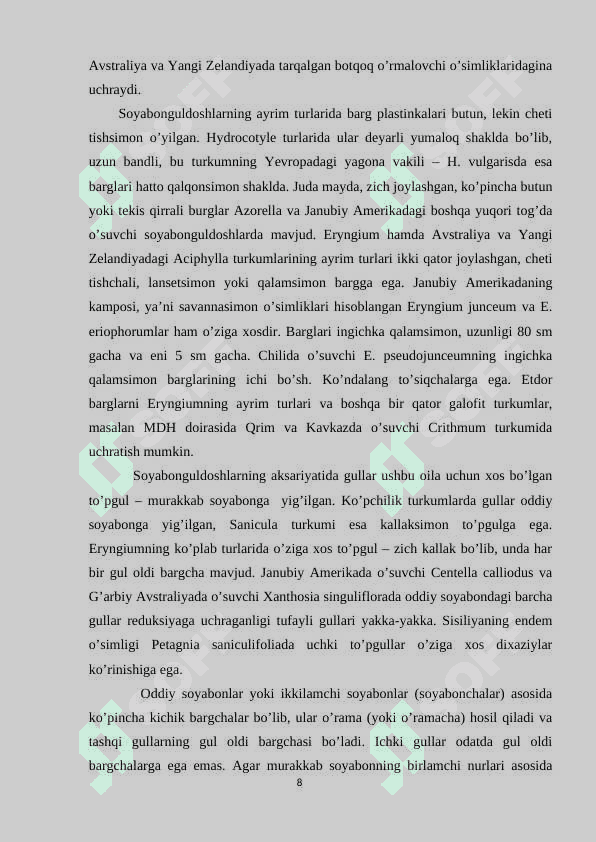ZIRADOSHLAR  (APIACEAE)  OILASI 8