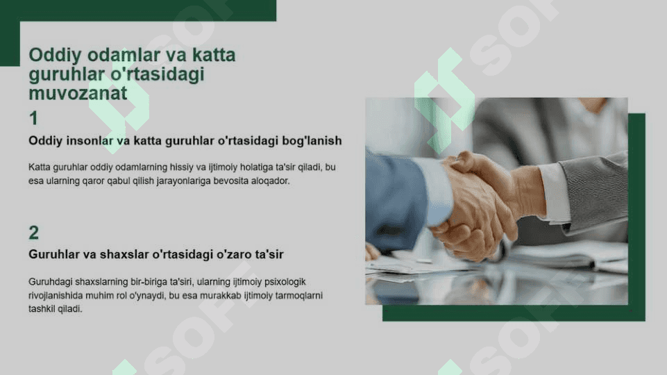 Sotsial psixologiyada katta guruhlar turlari 5