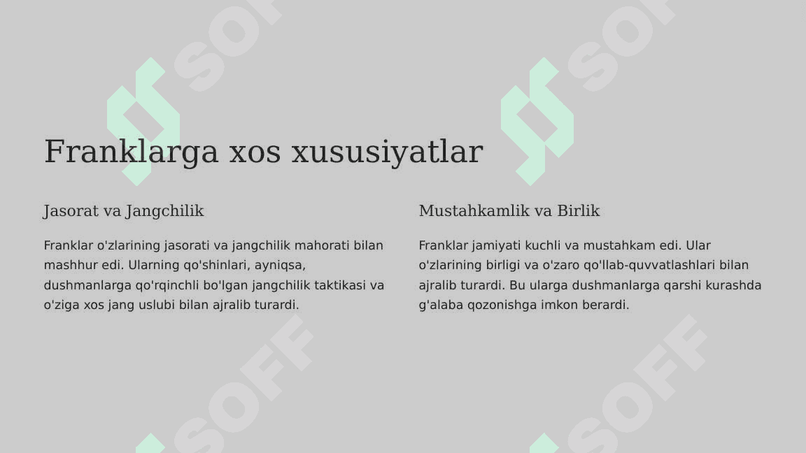 Franklar imperiyasi 2