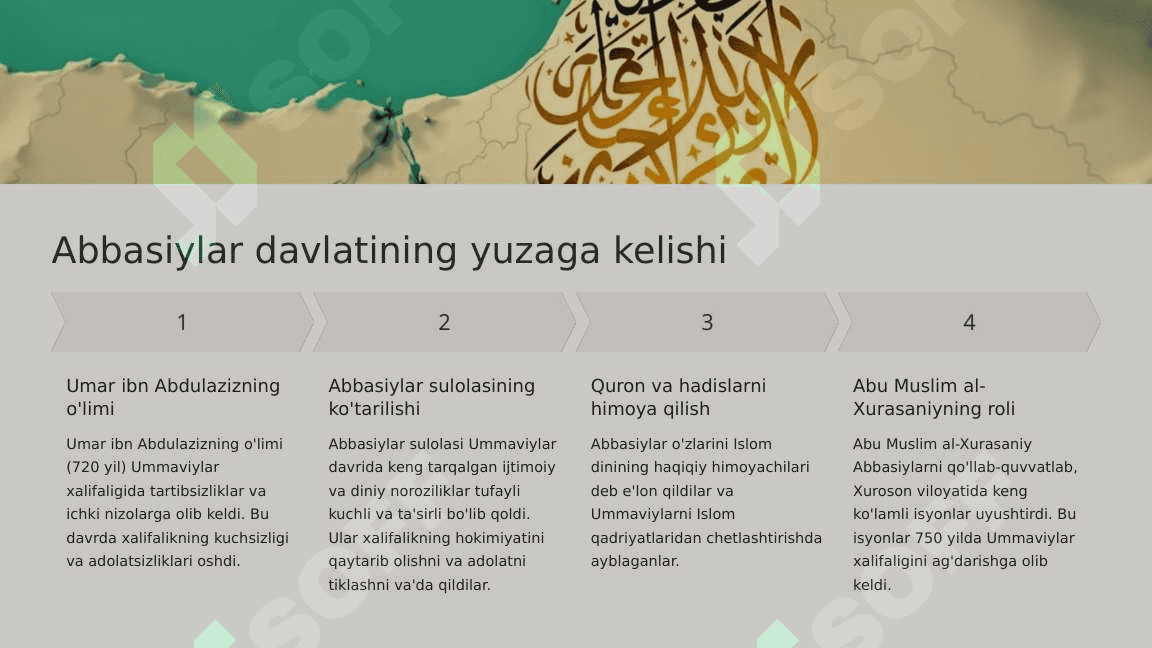 Arab Xalifaligi: Abbasiylar Davri. 2