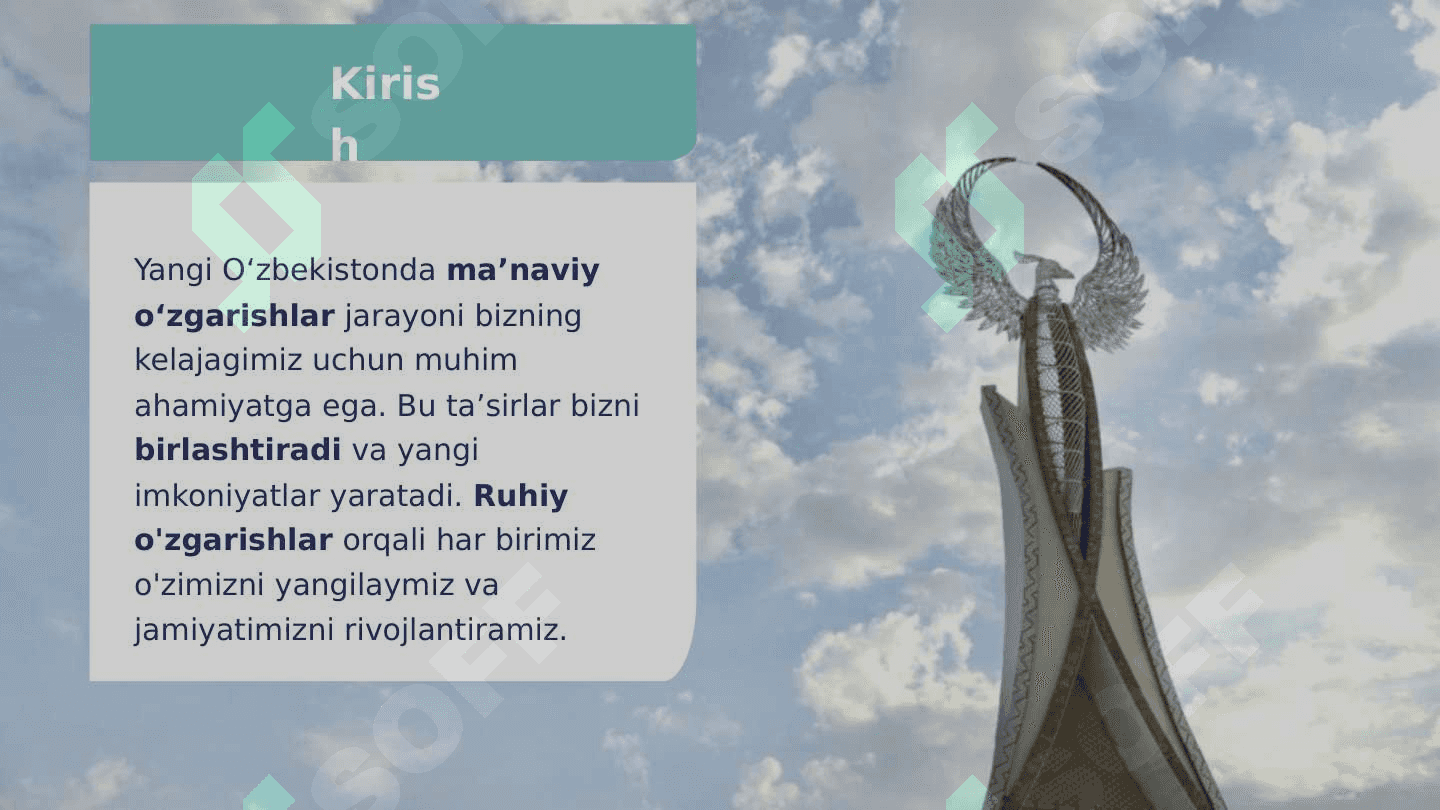 Yangi Oʻzbekistonda amalga oshirilayotgan maʼnaviy oʻzgarishlar 2