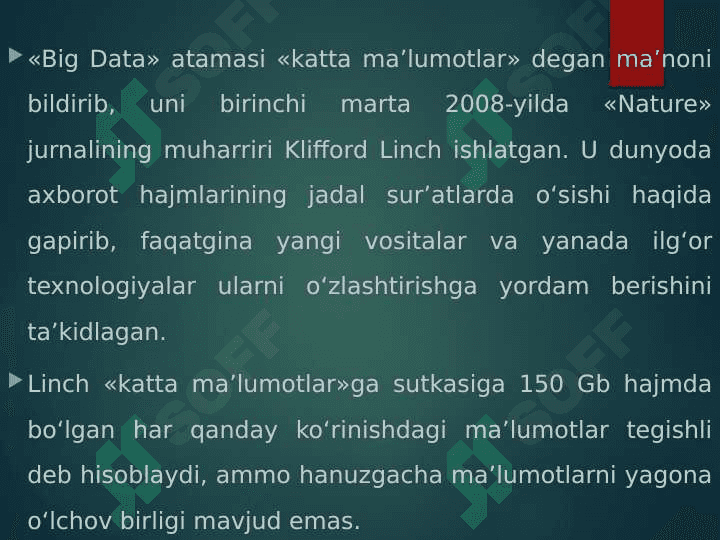 Katta ma’lumotlar (Big Data) va uning iqtisodiyotdagi o'rni 2
