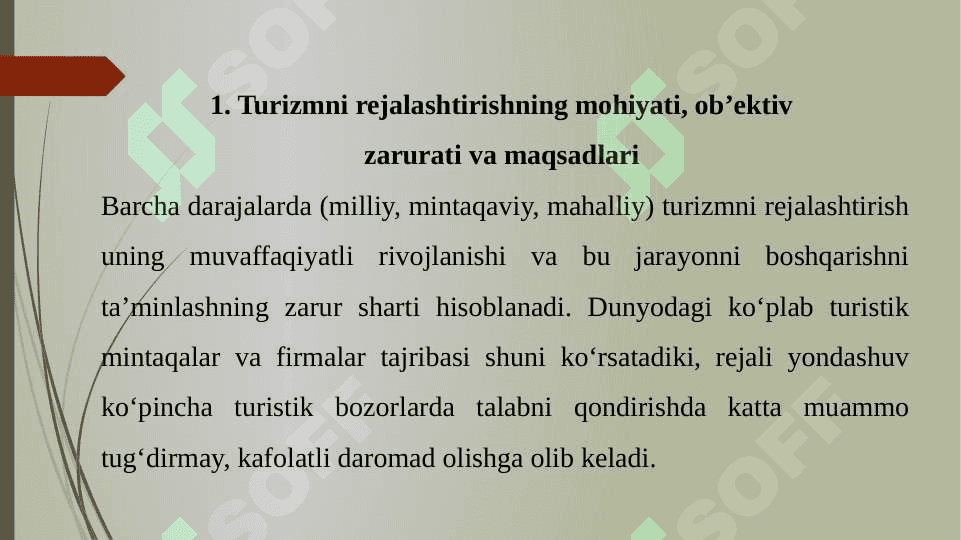 Turizm korxonalarida biznes rejalashtirish 2