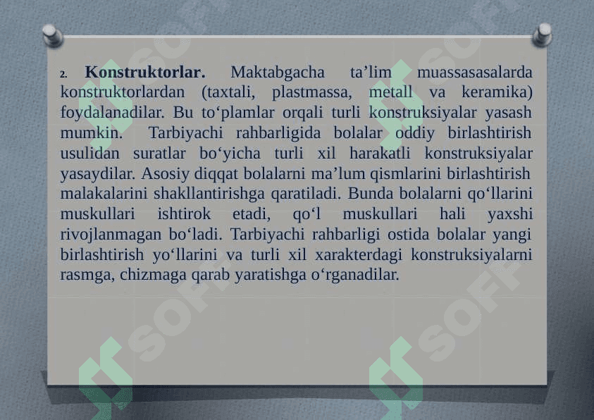 MAKTABGACHA TA’LIM  MUASSASALARIDA QURISH YASASHTURLARI 4