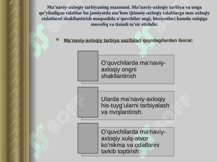 MANAVIY-AXLOQIY TARBIYA  MEHNAT, JISMONIY VA ESTETIK TARBIYA 3
