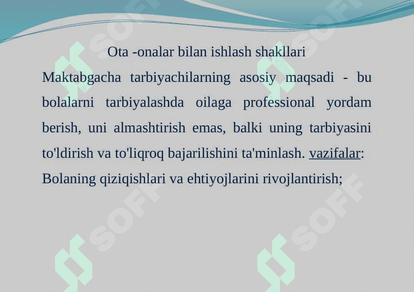 MAKTABGACHA TA'LIM TASHKILOTLARIDA OTA ONALAR BILAN HAMKORLIK ISHLARIDA ZAMONAVIY TENDENSIYALAR 3