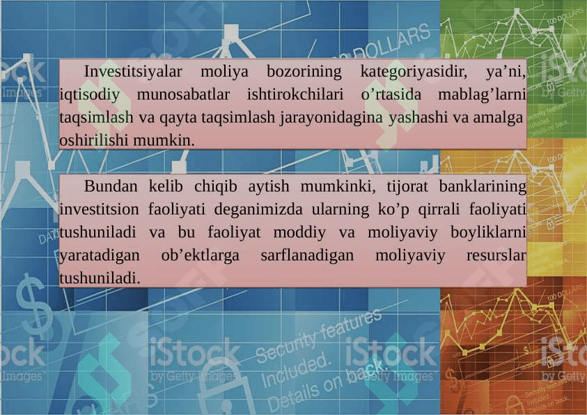 MAMLAKAT IQTISODIYOTINI RIVOJLANTIRISHDA  BANK SEKTORI VA MOLIYA TIZIMINING BARQARORLIGINI  TA’MINLASH YO’LLARI 6