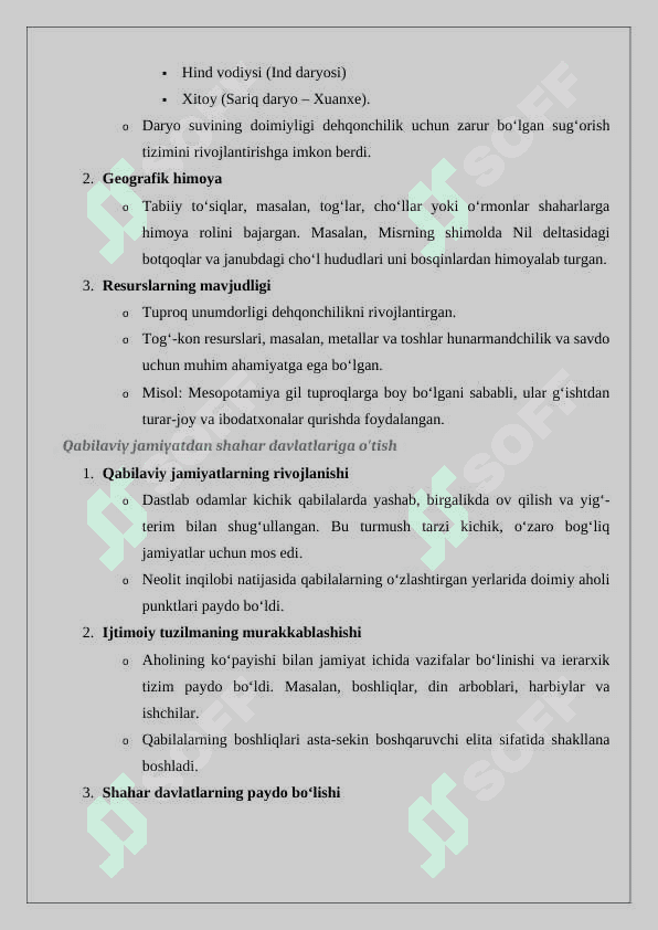 Ilk shahar davlatlarning tarixiy rekanstruksiyasi  25 5