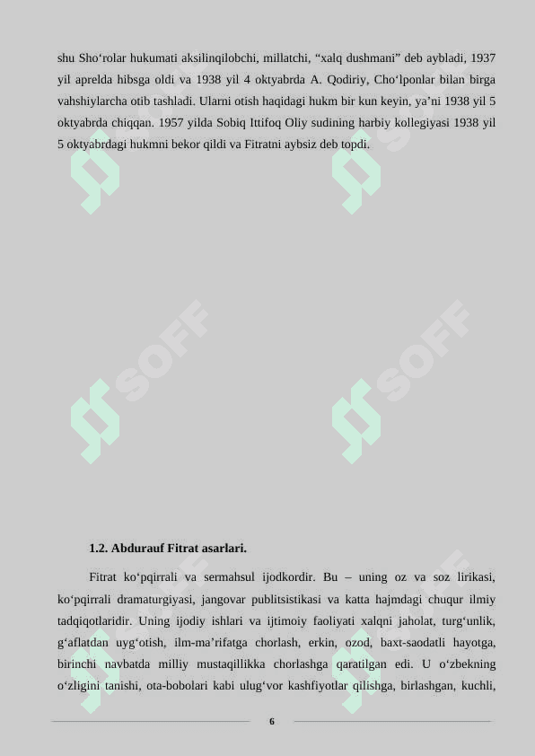 Abdurauf Fitrat hayoti va ijodi. 6