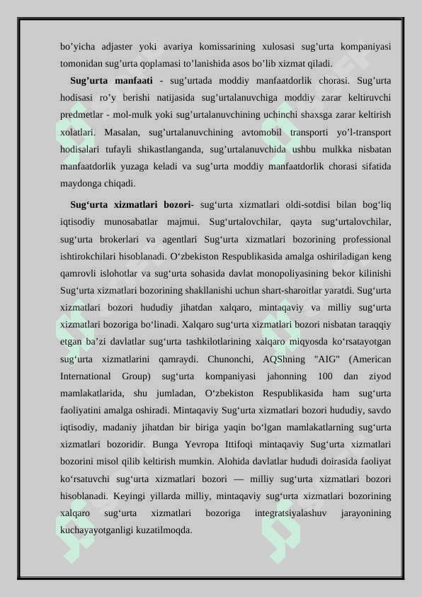 Yevropa ittifoqi davlatlari sug'urta bozori. 3