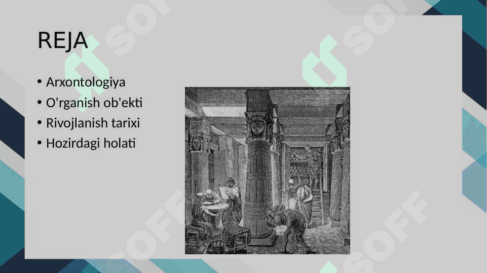 ARXONTOLOGIYA YORDAMCHI TARIX FANI 2