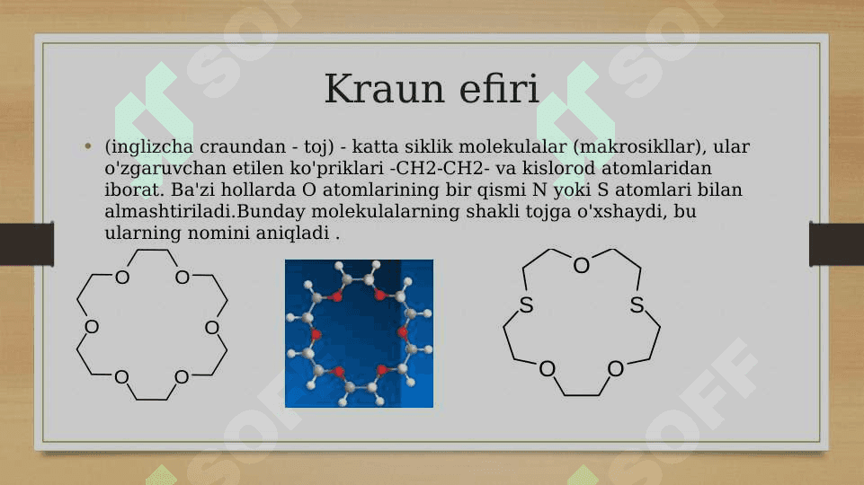 Kraun efirlari-dori vositalari sifatida 2