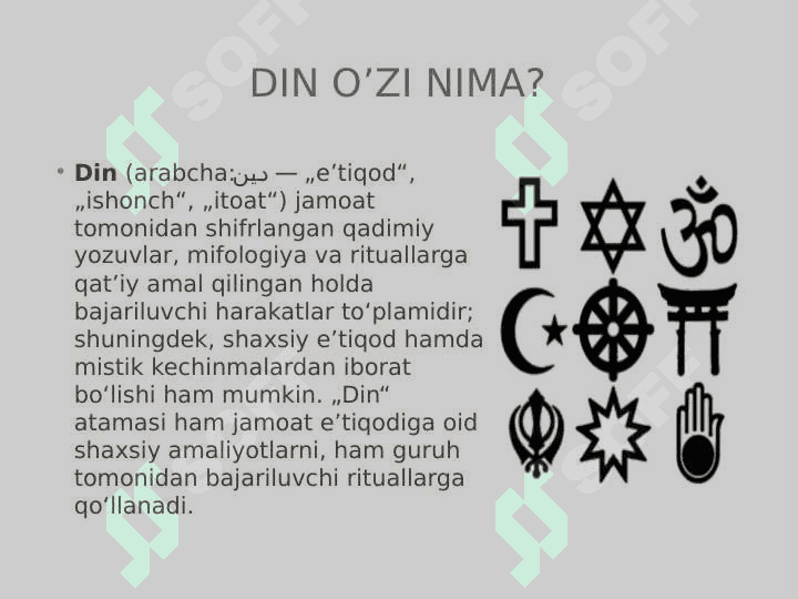 QADIMGI va milliy Dinlar 3