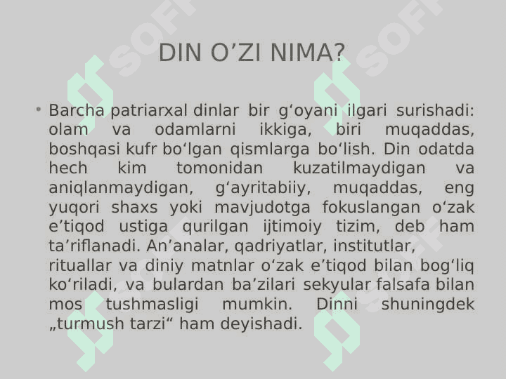 QADIMGI va milliy Dinlar 4