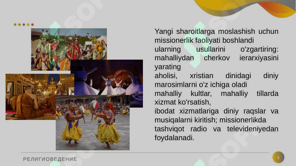 Missionerlik va prozetilizm atamalari . Zamonaviy missionerlik uyishmalari 6