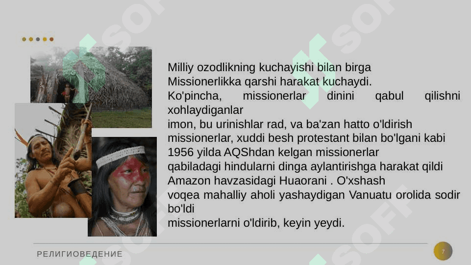 Missionerlik va prozetilizm atamalari . Zamonaviy missionerlik uyishmalari 7