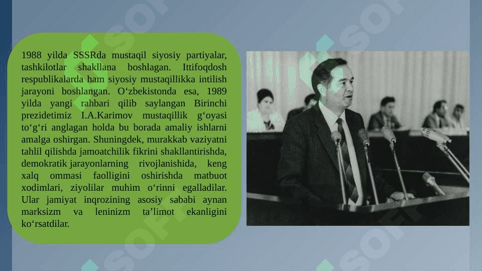 Qayta qurish yillarida O’zbekistonning ijtimoiy-iqtisodiy hayoti 4