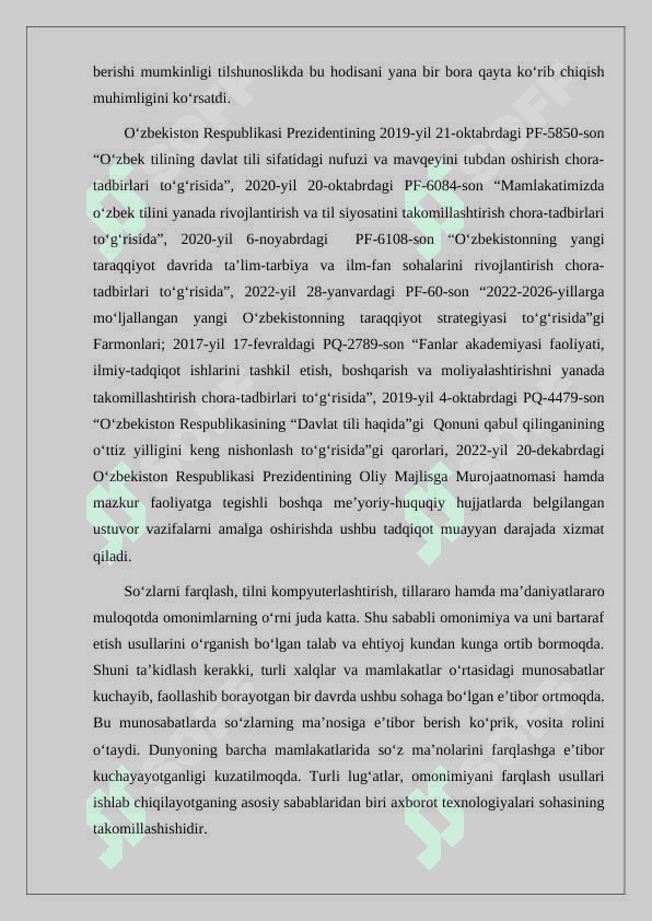 Kurs ishi Sossyur ta'limoti 4