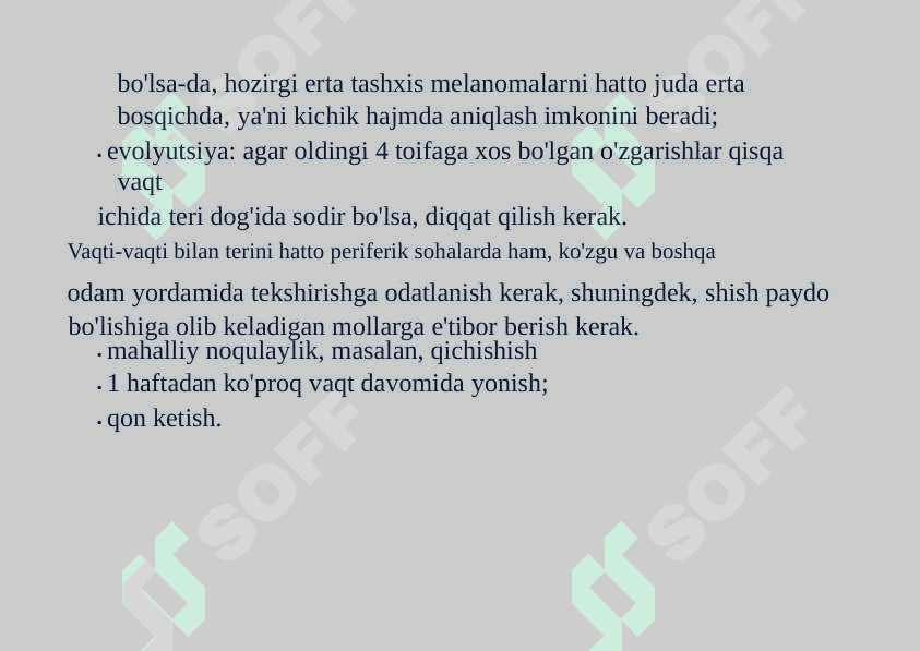 Teri raki, Teri melanomasi: turlari, belgilari, tashxisi va eng so'nggi davolash usullari 7