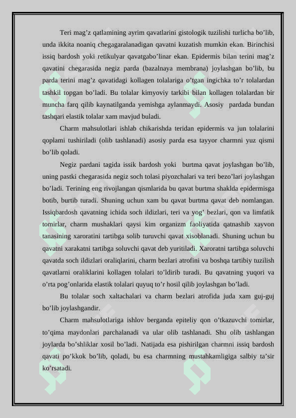 Teri namunalarini mexanik hossalari 4