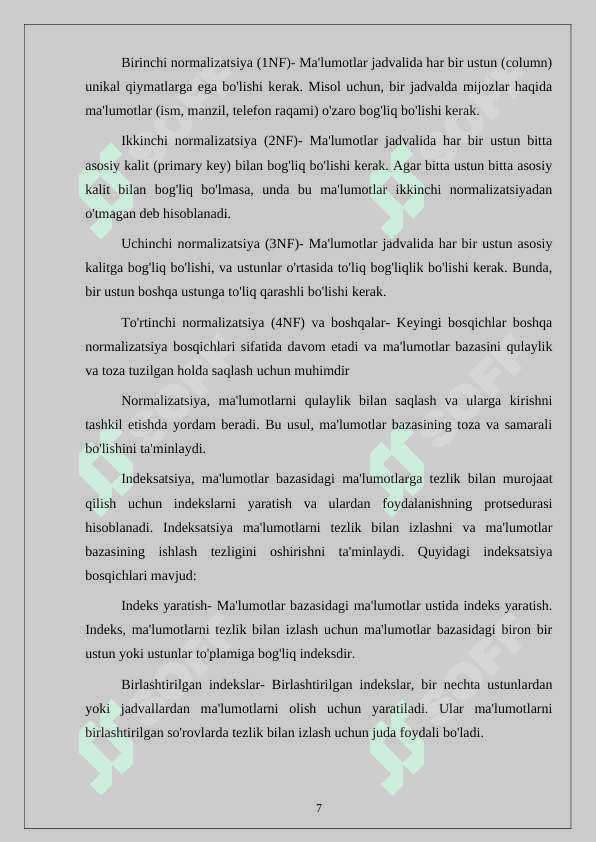 Davlat avtomobil transporti xizmati xodimlari tomonidan avtotransport vositalarini hisobga olishni avtomatlashtirish uchun ma’lumotlar bazasini yaratish 7
