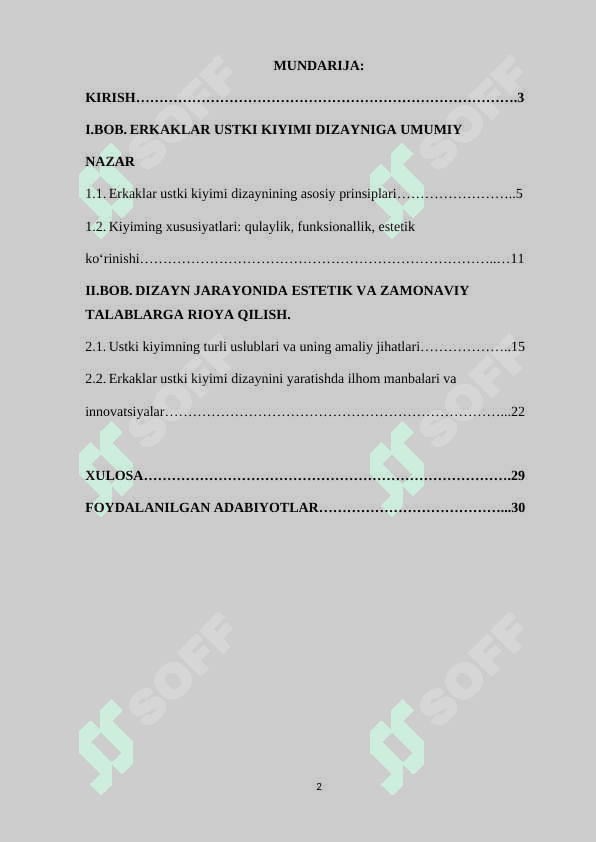 ERKAKLAR USTKI KIYIMI DIZAYININI LOYIHALASH VA TEXNOLOGIK JARAYONNI ISHLAB CHIQISH 2