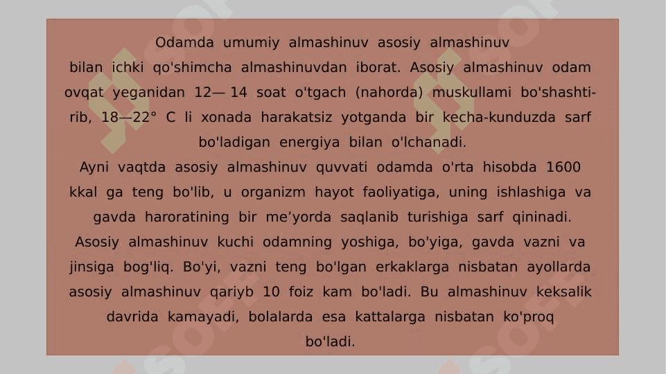 Energiya almashinuvinibg boshqarilishi 3