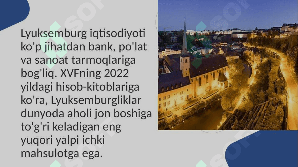 Luksemburg bojxona siyosati. Luksemburg iqtisodiyoti 4