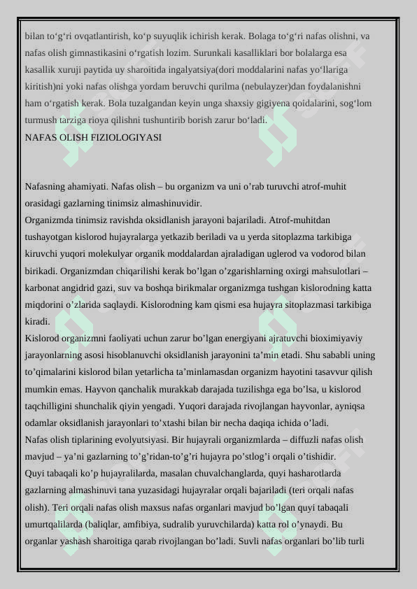 BOLALARDAGI NAFAS A’ZOLARI KASALLIKLARI TASNIFLAR, TAHLILLAR, DAVO CHORALARI BOLALARDAGI NAFAS A’ZOLARI KASALLIKLARI 3