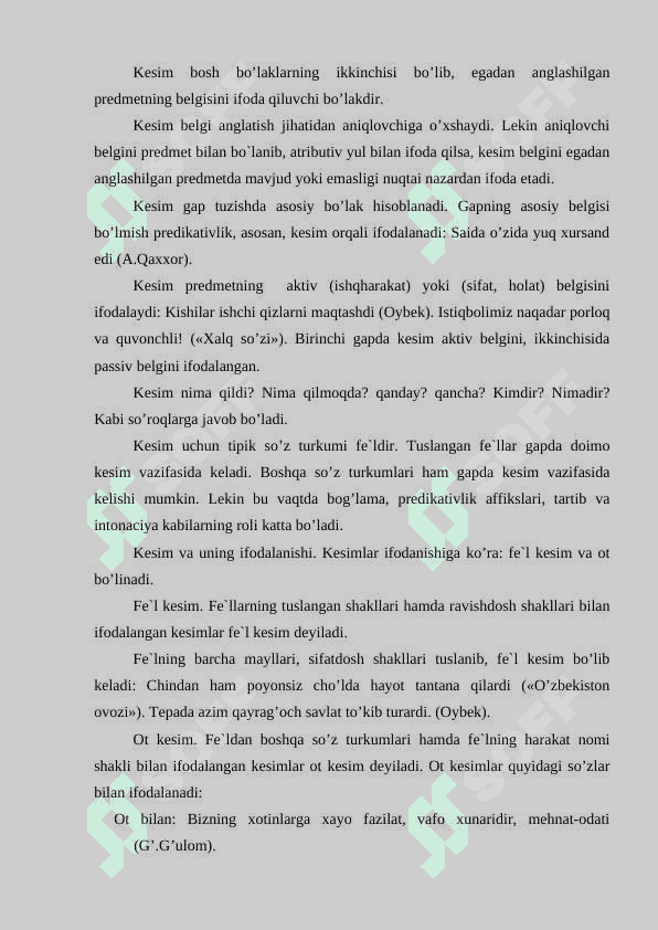 Murakkab ot kesimlarning tuzilishi 2