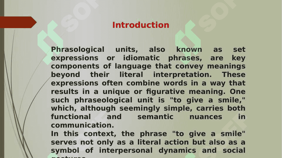 Functional and semantic characteristics of the phrasdological units of the type " to  give a smile " 3