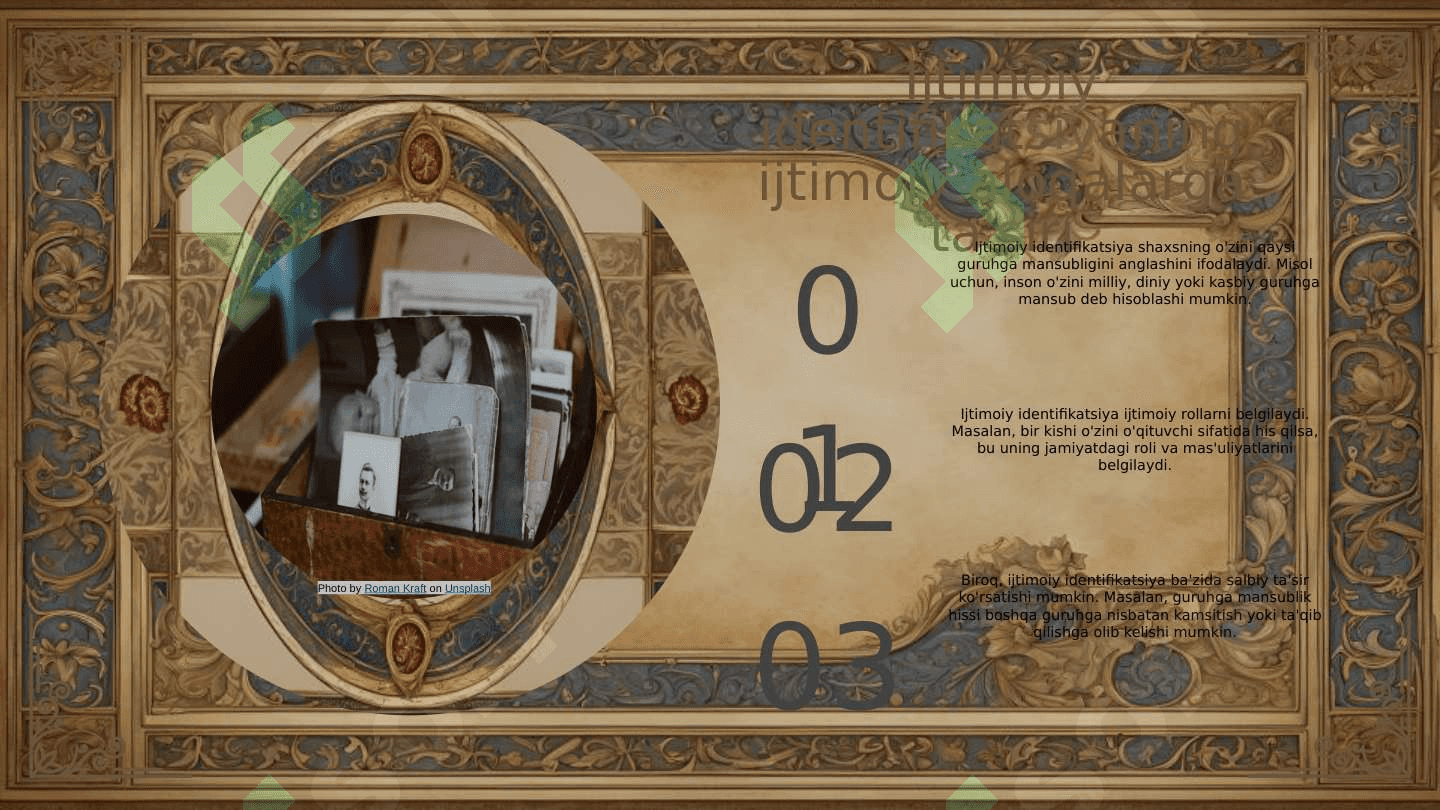 Ijtimoiy identifikatsiya va uning shaxsiy xulq-atvorga ta'siri 5