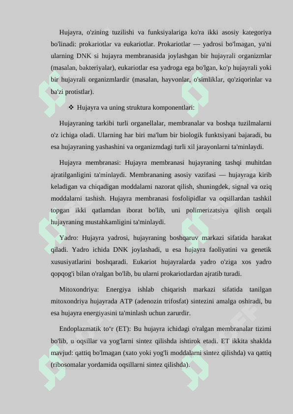 Hujayra nazariyasi 6